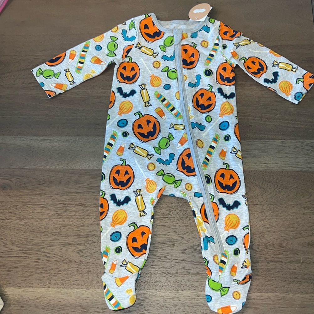 Mud Pie Halloween Printed Sleeper 6-9 months